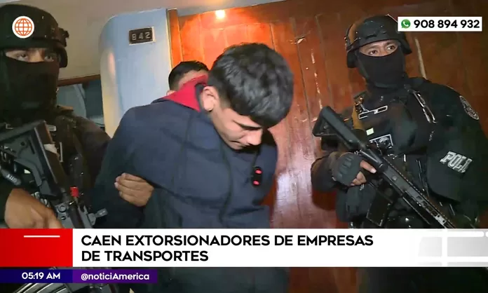 Extorsionadores de empresas de transporte detenidos