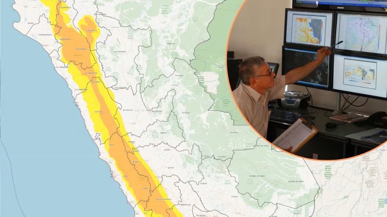 Senamhi emite alerta naranja para 18 regiones del Perú por fenómeno meteorológico peligroso