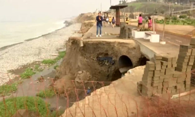 Costa Verde: se desploma parte de malecón de Miraflores