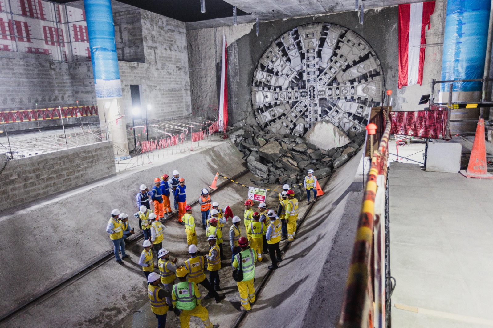 Línea 2 del Metro de Lima: tuneladora ‘Delia’ llegó a la Estación Plaza Bolognesi