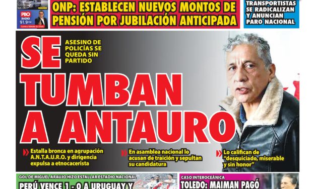 Portada Diario La Razón (12/10/2024)