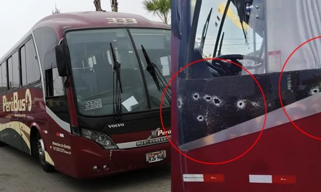 Atacan a balazos a vehículo «Perú Bus» con pasajeros a bordo