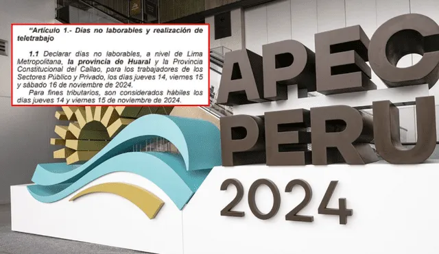 ¿Cuánto durará el teletrabajo obligatorio durante la Cumbre APEC 2024?