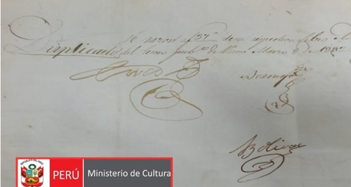 Ministerio de Cultura detiene salida de manuscrito histórico