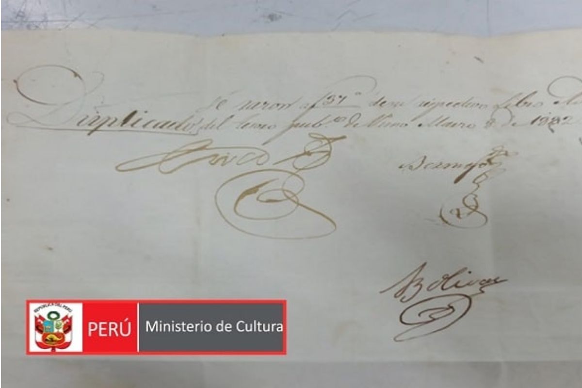 Ministerio de Cultura detiene salida de manuscrito histórico