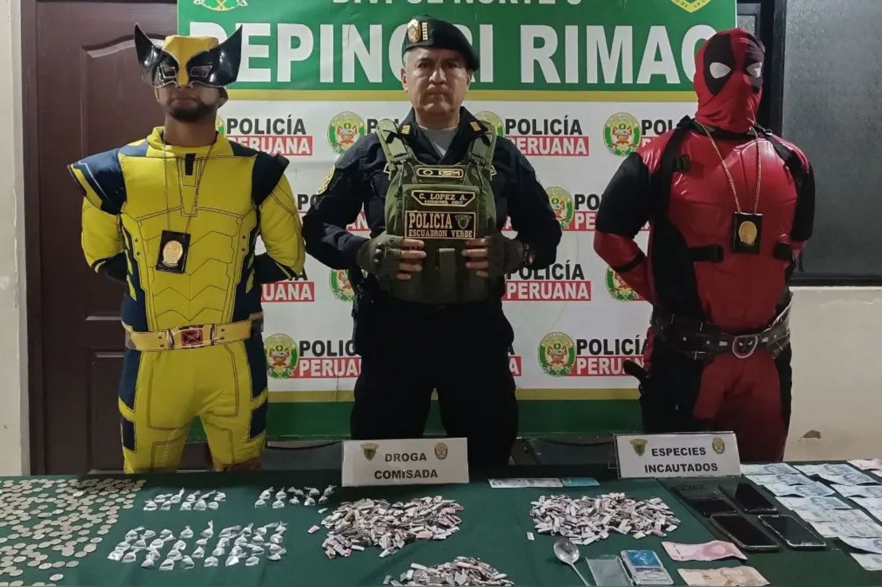 Rímac: policías vestidos de ‘Deadpool’ y ‘Wolverine’ desarticulan red de drogas