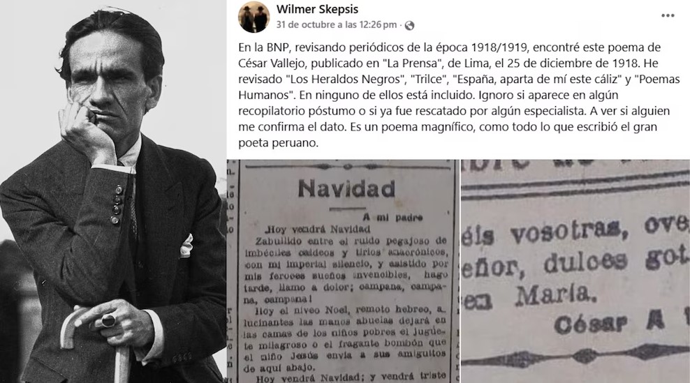 César Vallejo: encuentran poema inédito de hace más de un siglo