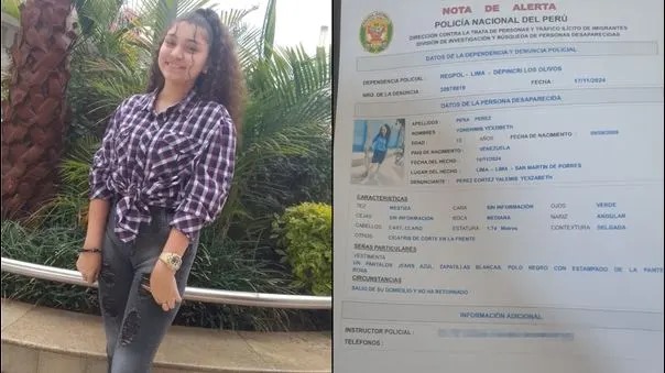 SMP: Adolescente desaparece tras salir de su colegio