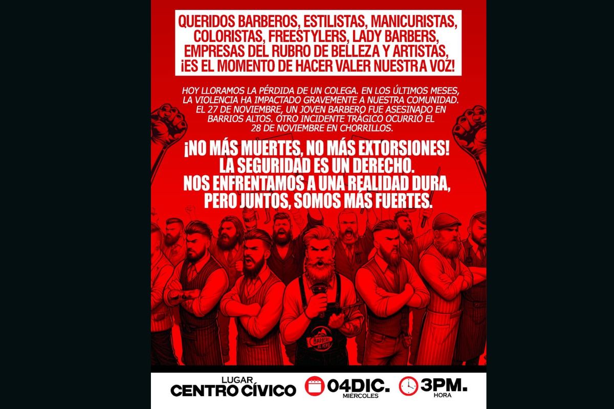 Gremio de Barberos convoca manifestación por amenazas