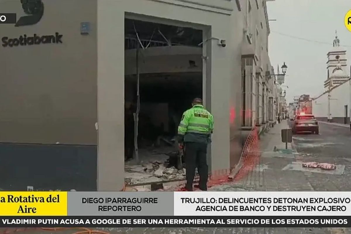 Explosión en Trujillo: Delincuentes atacan banco cerca de la Plaza de Armas