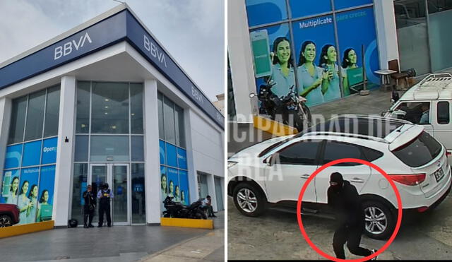 Asalto en agencia de BBVA: delincuentes escapan con dinero