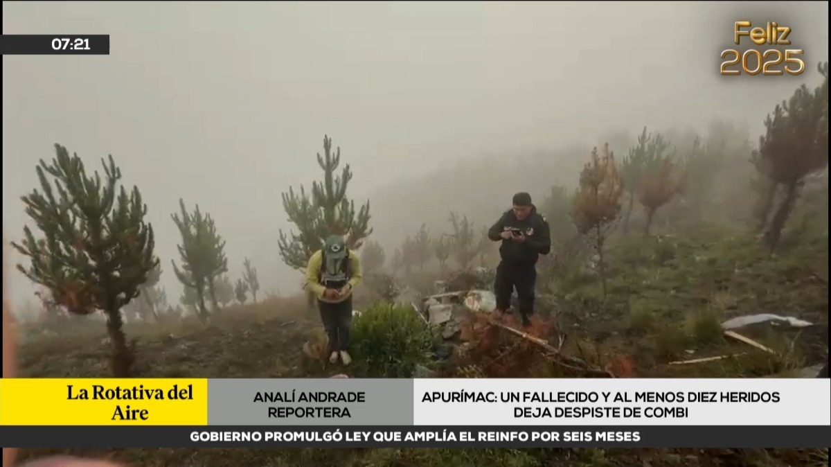 Apurimac: Combi se despistó y cayó hacia un abismo