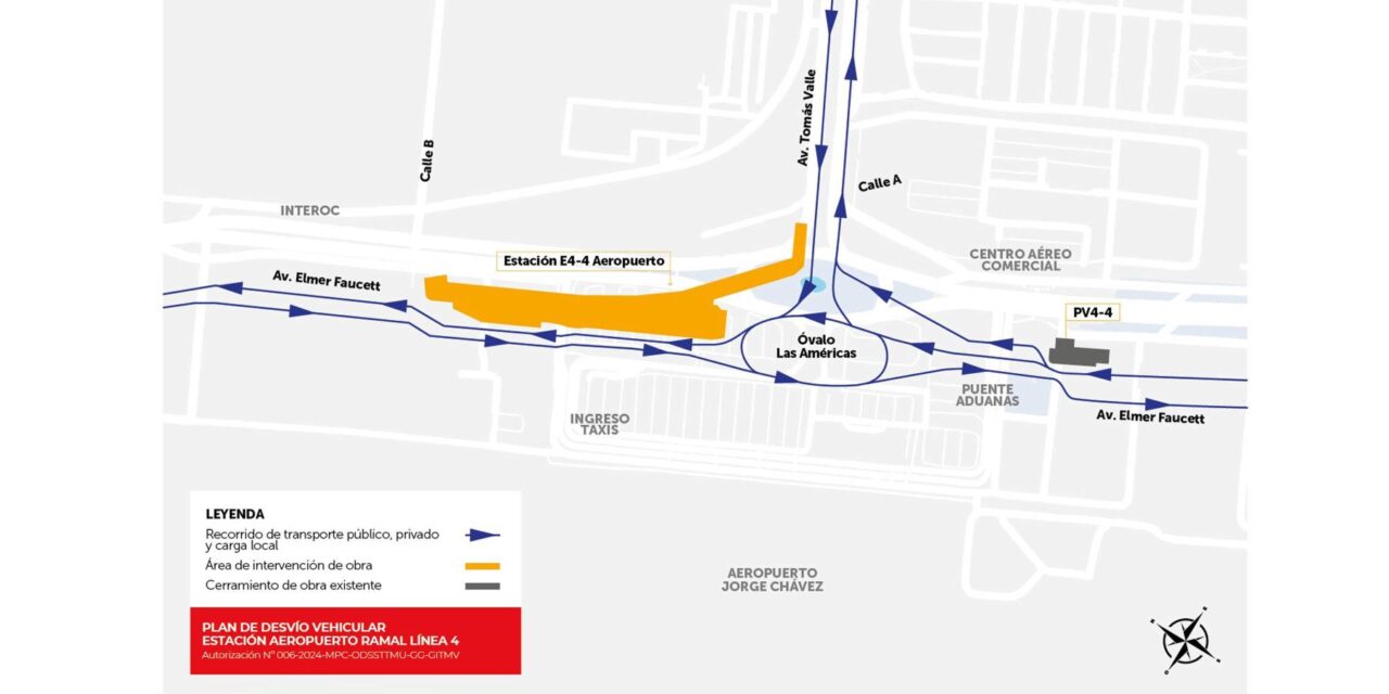 Nuevo plan de desvío vehicular por obras del Metro de Lima entrará en vigor el 19 de enero