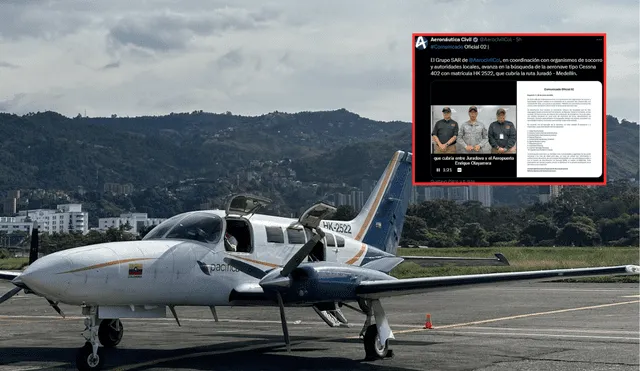 Avión con 10 pasajeros desaparece en Colombia