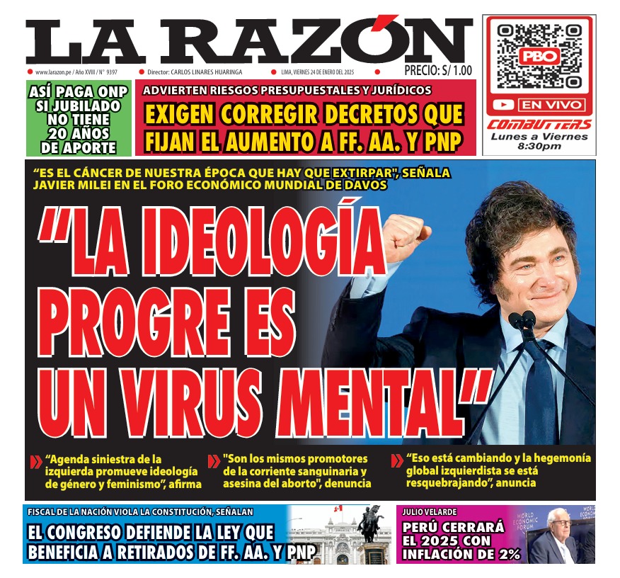 Portada Diario La Razón (24/01/2025)