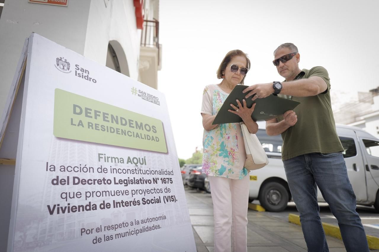 San Isidro: Recolectan firmas para declarar inconstitucional normas que promueven proyectos VIS