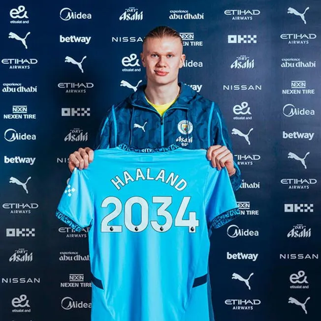 Erling Haaland firmó por 9 temporadas con Manchester City