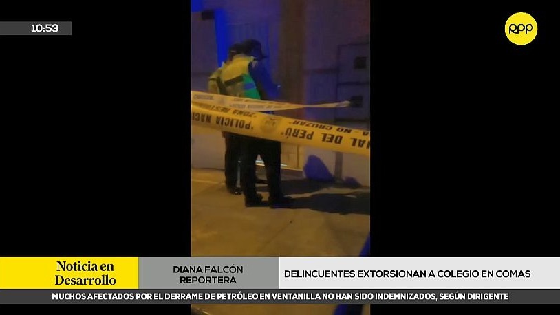 Comas: Extorsionadores dejan explosivo en la puerta de colegio