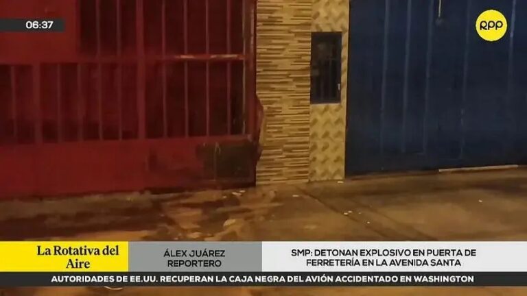 SMP: Extorsionadores detonaron explosivo en una ferretería