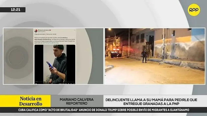 Extorsionador detenido llama a su madre para pedir ayuda