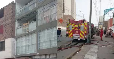 Breña: Incendio devasta vivienda y un vecino cae del séptimo piso