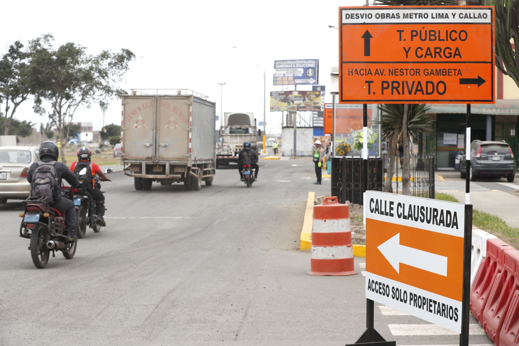 Nuevo desvío vehicular en el Callao por obras de la Línea 4 del Metro