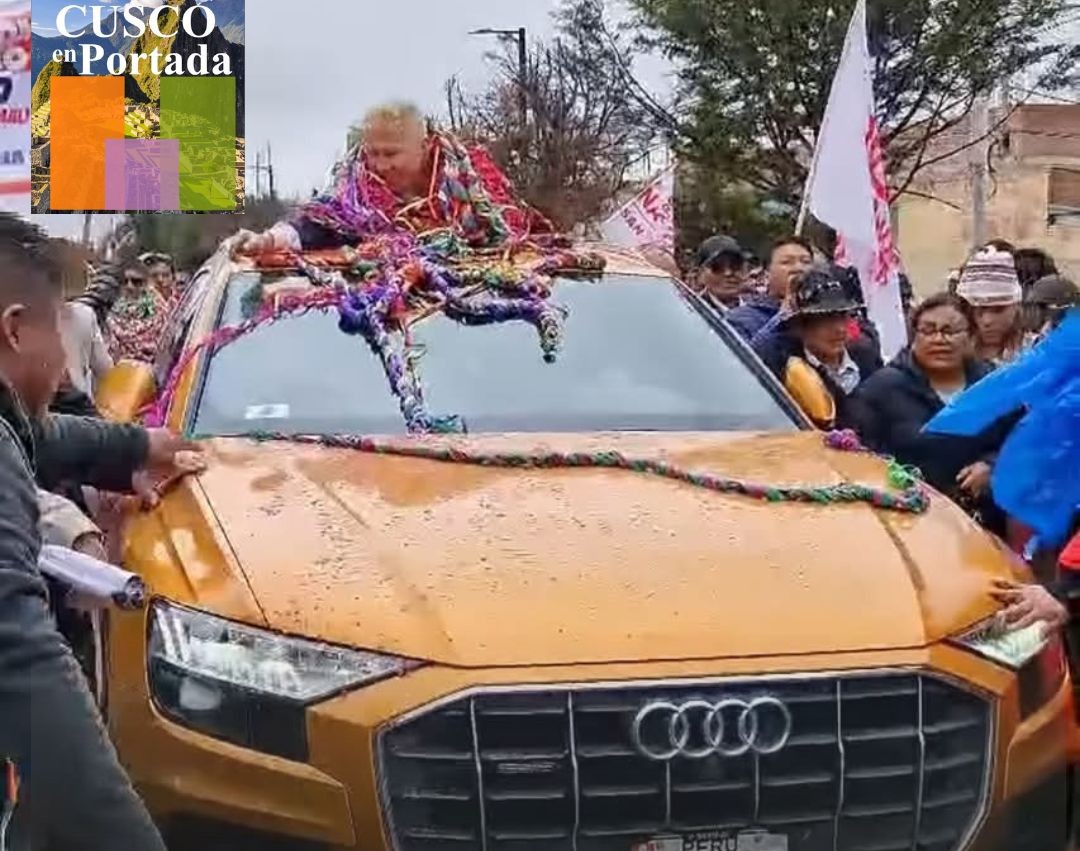 Candidato López-Chau es visto en lujoso auto en plena campaña presidencial