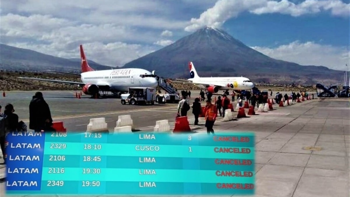 Cientos de pasajeros varados por cancelación de vuelos a Arequipa