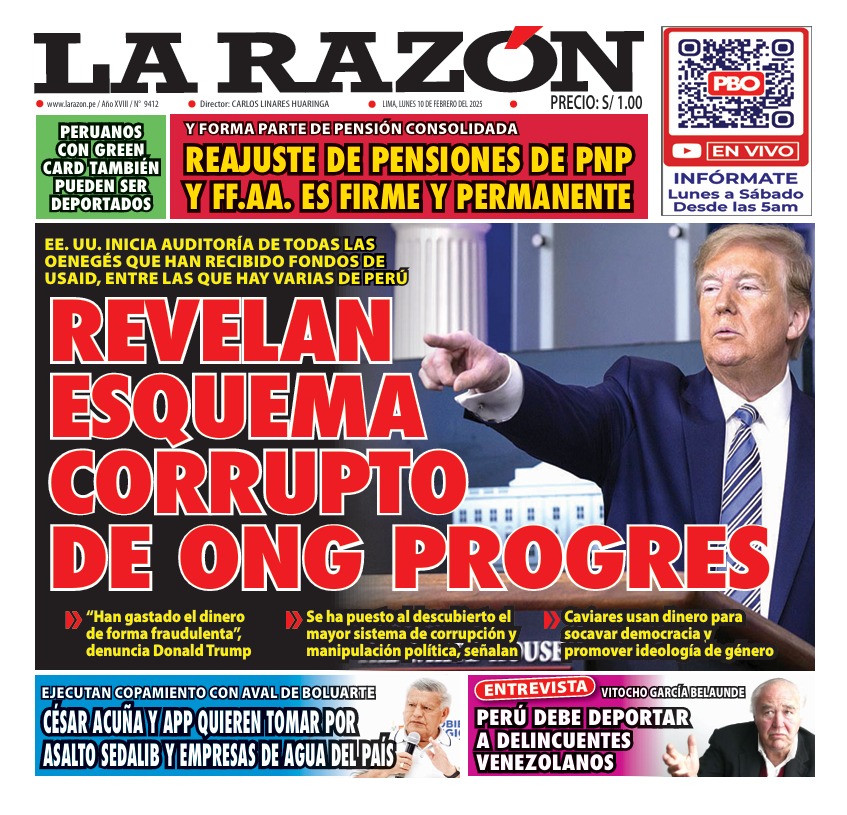 Portada Diario La Razón (10/02/2025)