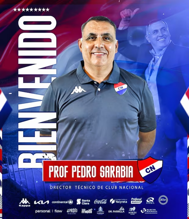 Pedro Sarabia, nuevo entrenador de Nacional de Paraguay, rival de Alianza Lima en la Copa Libertadores