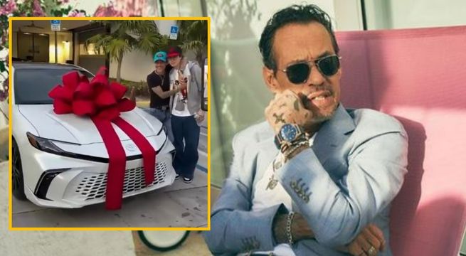 Marc Anthony regala un Toyota a su hijo y desata polémica