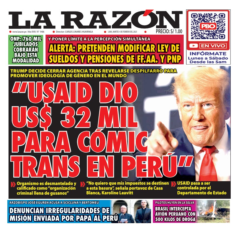 Portada Diario La Razón (04/02/2025)