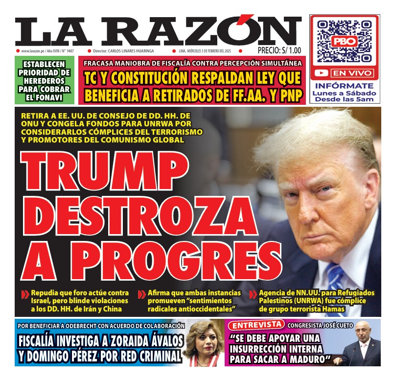 Portada Diario La Razón (05/02/2025)