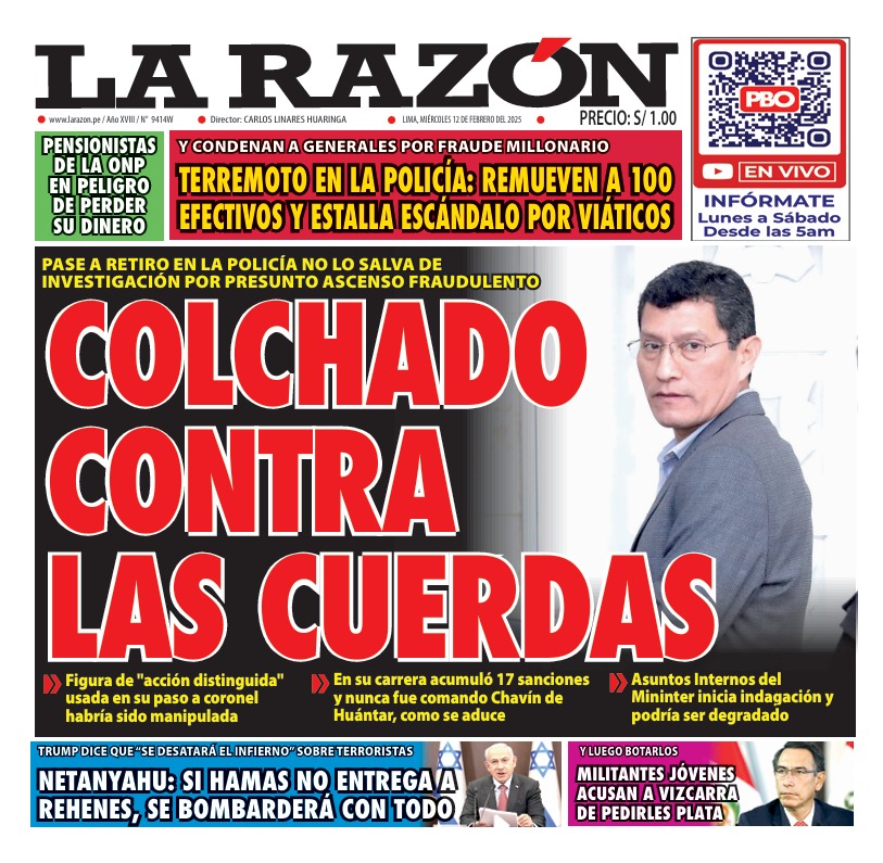 Portada Diario La Razón (12/02/2025)