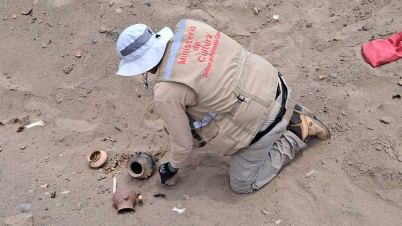 Recuperan valiosas piezas prehispánicas en sitio Arqueológico