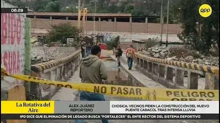 Chosica: Cierran puente Caracol tras crecida del Río Rímac