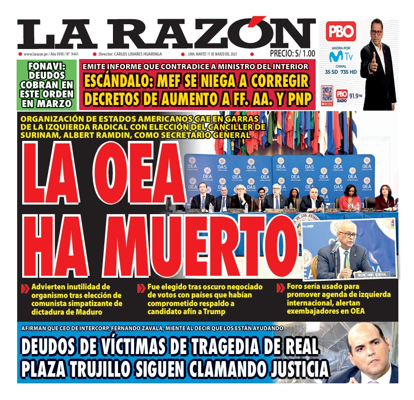 Portada Diario La Razón (11/03/2025)