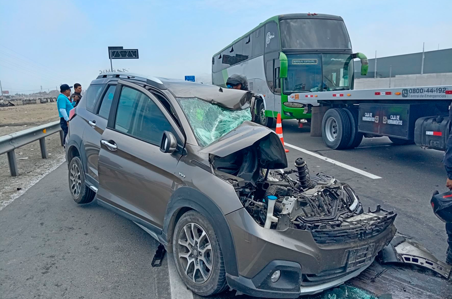 Triple choque en Panamericana Sur deja un muerto y 5 heridos