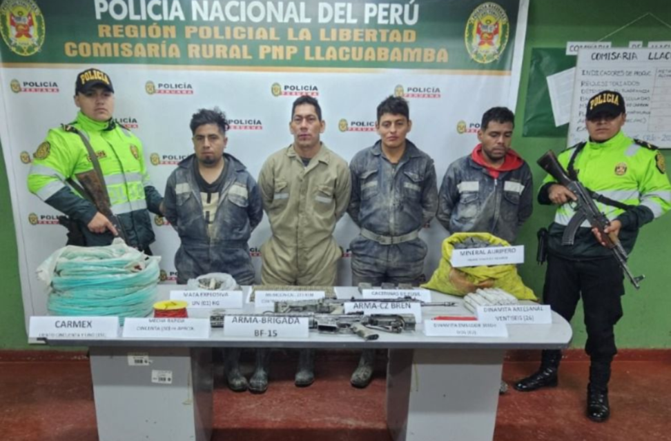 Capturan a presuntos mineros ilegales con fusiles y explosivos