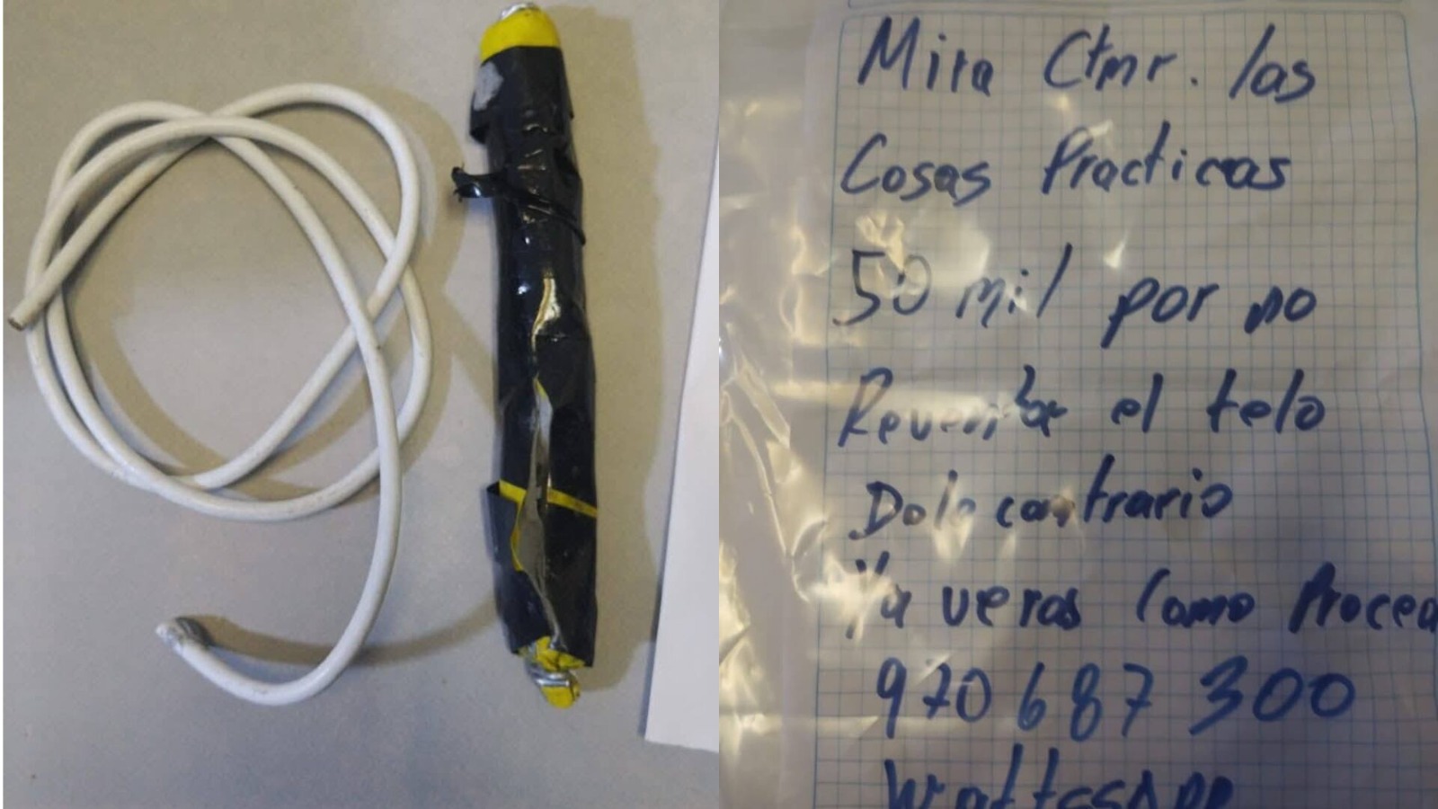 Detienen a menores con dinamita y carta extorsiva