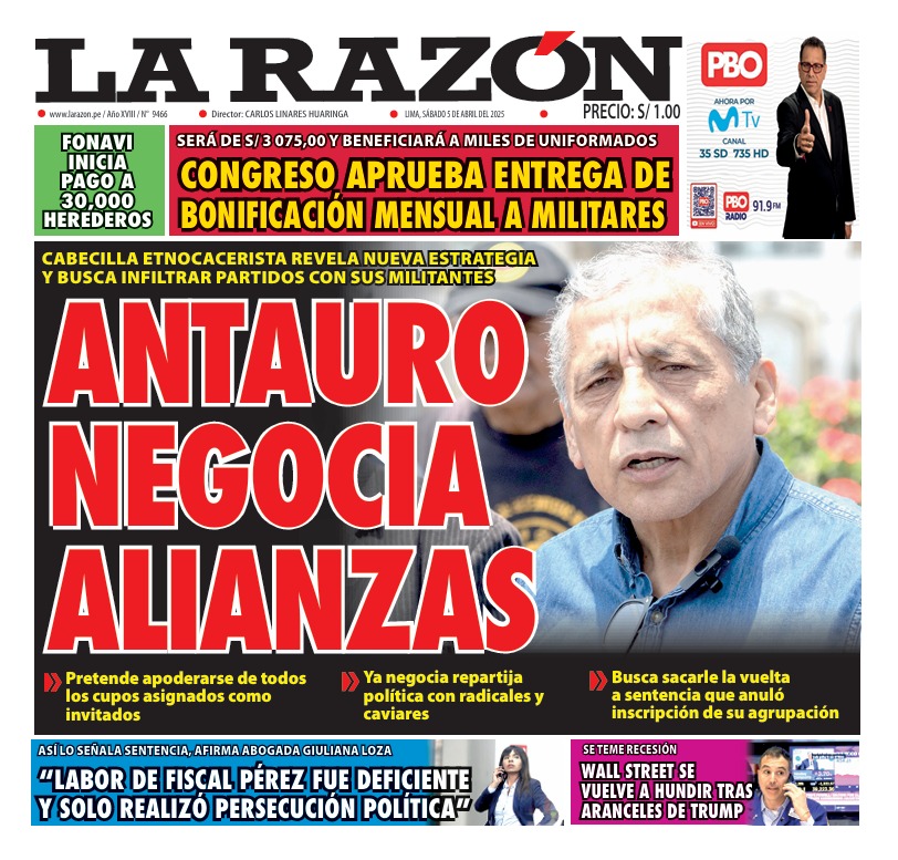 Portada Diario La Razón (05/04/2025)