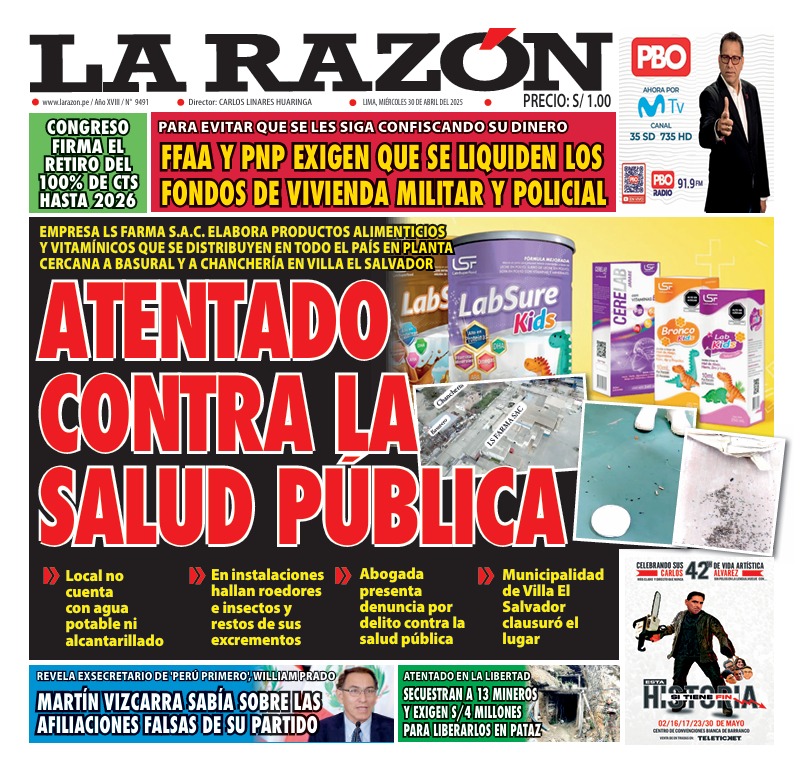 Portada Diario La Razón (30/04/2025)