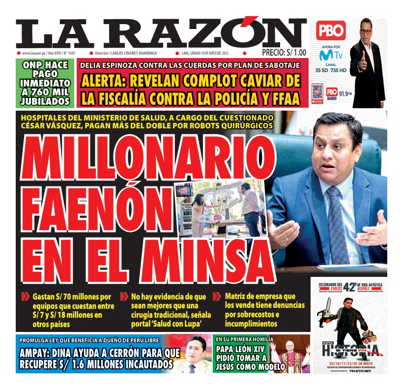 Portada Diario La Razón (10/05/2025)