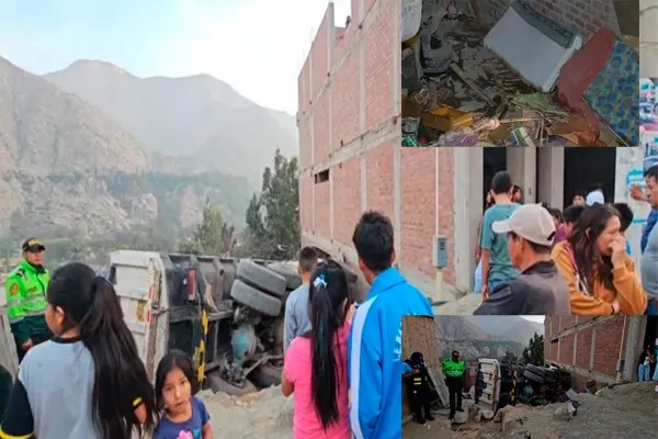 Abuelita muere tras caer volquete sobre su vivienda