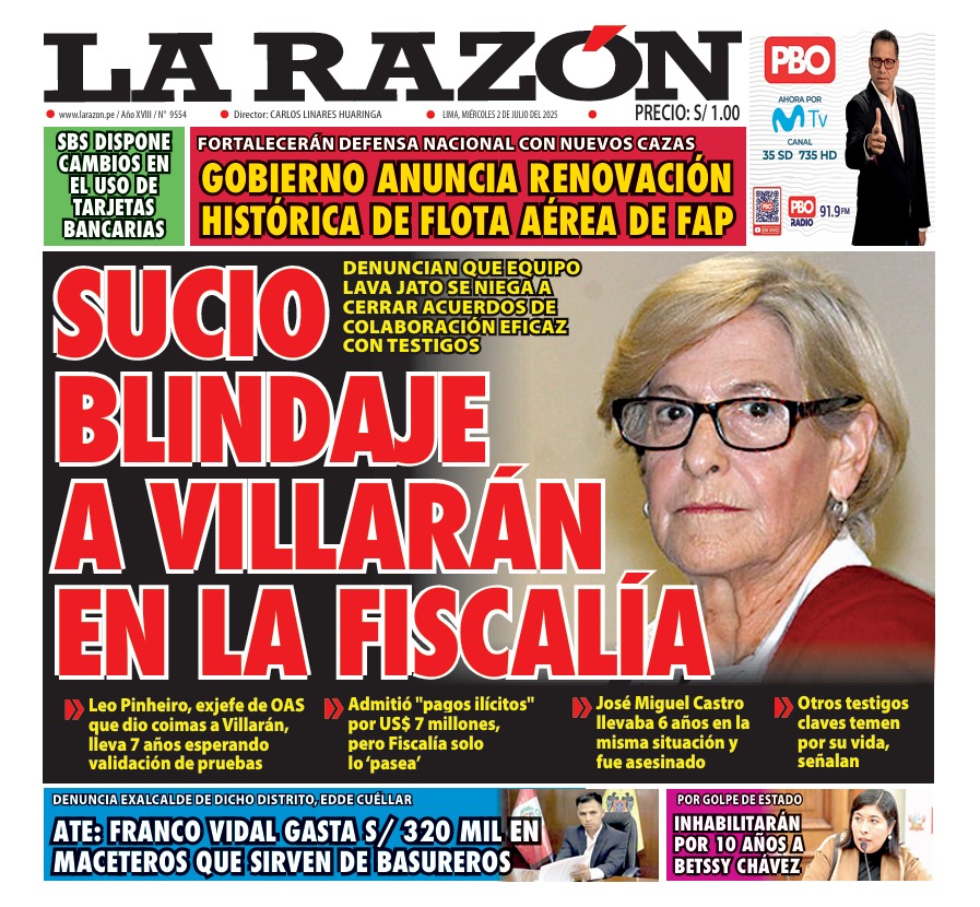 Portada Diario La Razón (02/07/2025)
