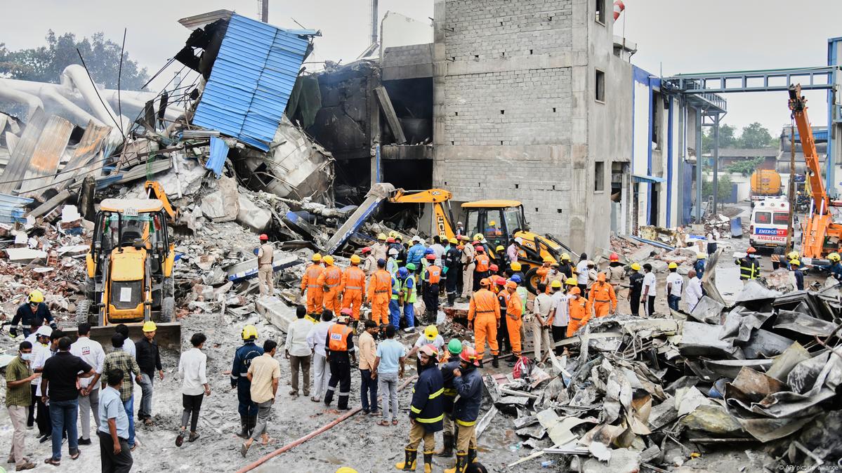 Ocho muertos en explosión en planta química en India