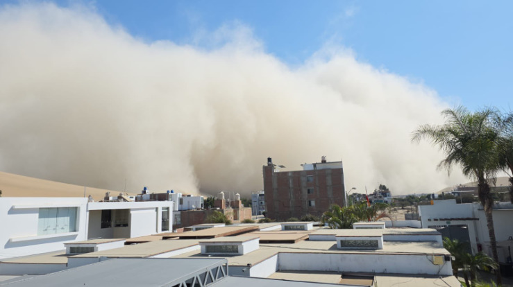 Tormenta de arena nunca vista azota Ica