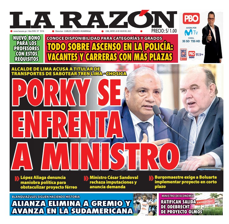 Portada Diario La Razón (24/07/2025)