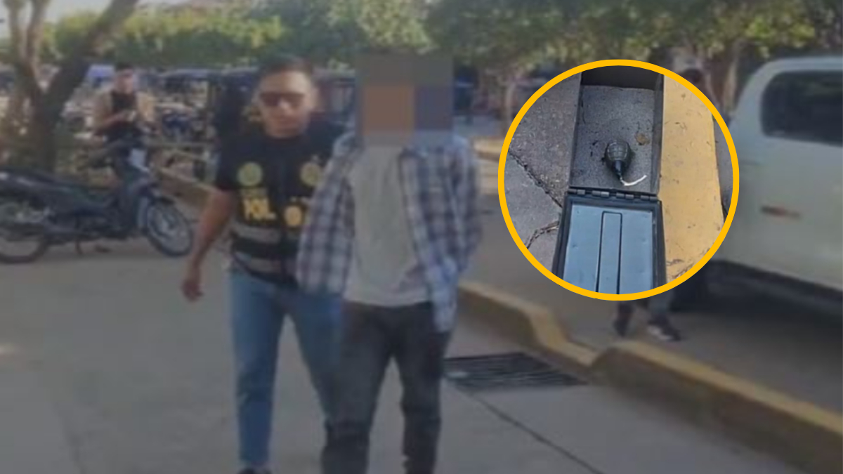 Detienen a menor que llevaba una granada y una carta extorsiva
