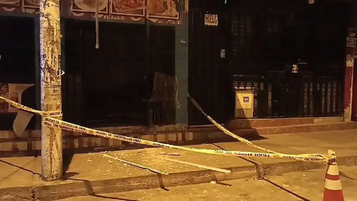 Extorsionadores detonaron explosivo en bar de Comas